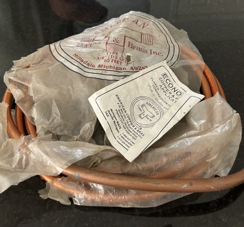 Vintage 3/8 x 10 FT Type L Copper Coil Tubing by American Copper & Brass Inc. - Picture 2 of 7