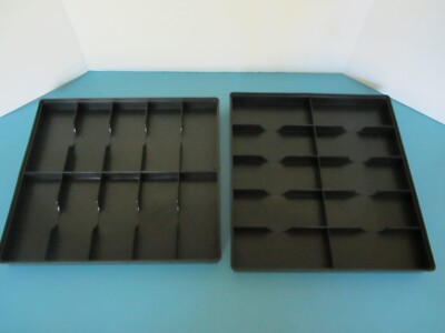 ECP/Kitting-Parts Tray 10 Compartments - ESD- Stackable - Set of 2 ea.