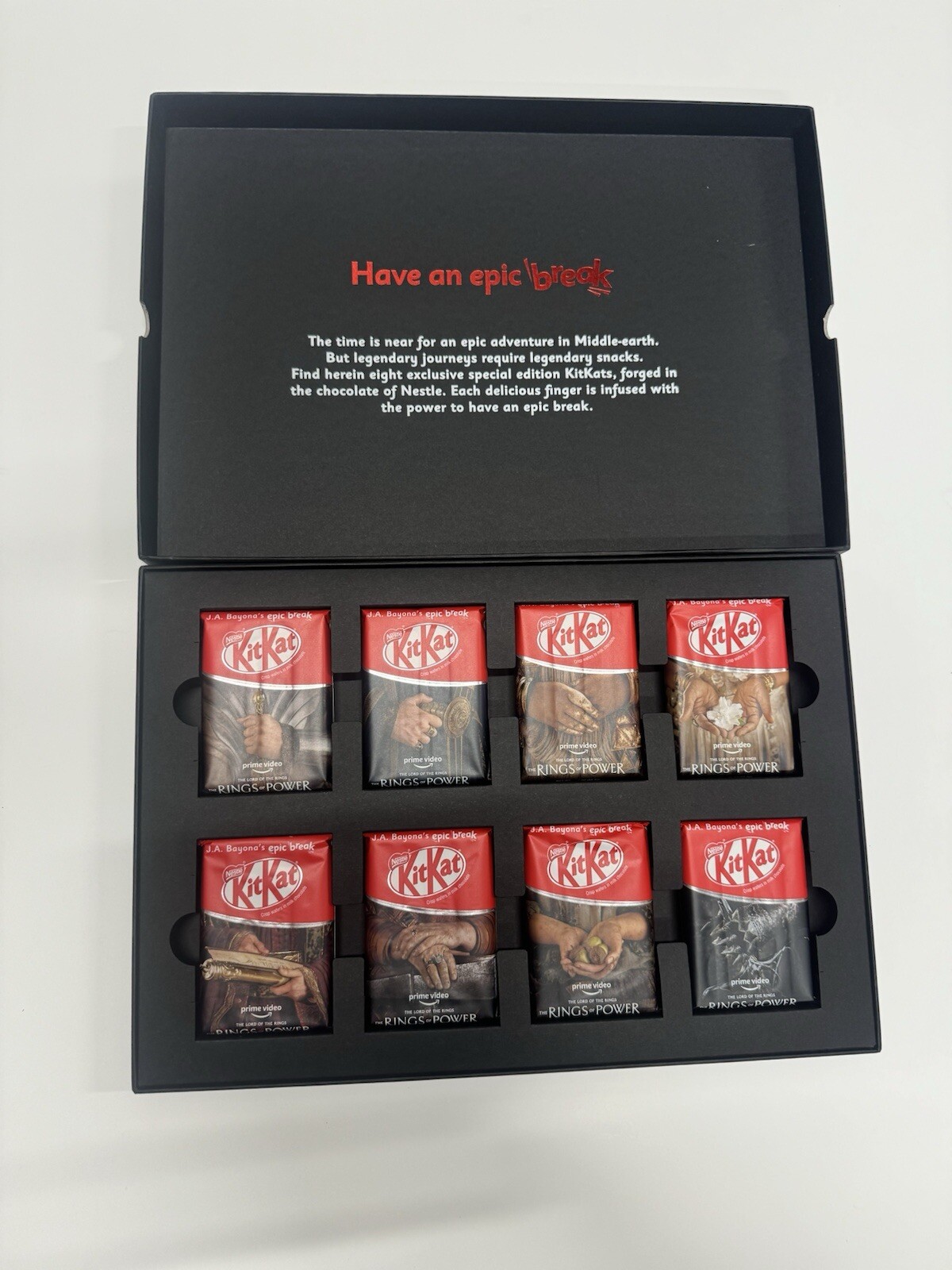 Rings Of Power kit kats From premiere Night Limited Edition J.A BAYONA’S