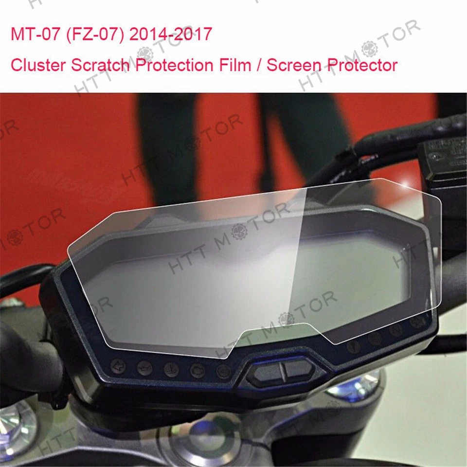 Película de protección contra arañazos en racimo / protector de pantalla para Yamaha FZ07 / MT-07 Foto 2 de 4