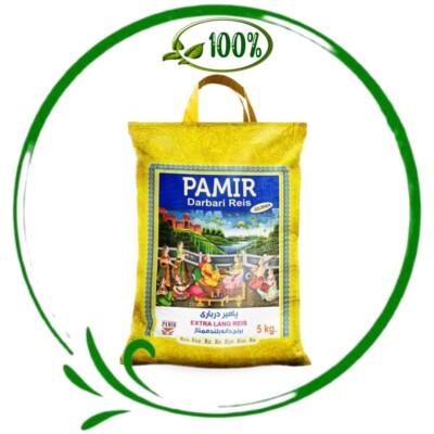Pamir Basmati Reis Extra Langkorn 5kg /  Premium Quality | Extra Long Grain