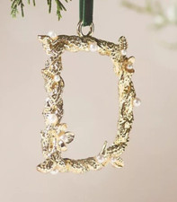Anthropologie Aurelia Gold Monogram Letter D Initial Ornament