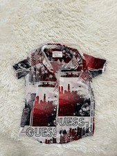 GUESS Boy  s Button Short Sleeve Shirt Size 10