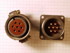 7-poliger Ger&auml;te-Stecker / MIL-Steckverbinder, Stecker und Ger&auml;tebucchse, UDSSR