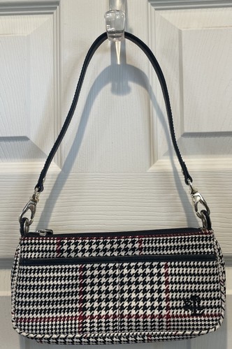 Borsa a tracolla VINTAGE Ralph Lauren pied de poule marrone a quadri