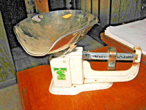 TRINER STEEL SCALE 1/2 OZ, TO 16 & LB. 0-15 WITH PAN