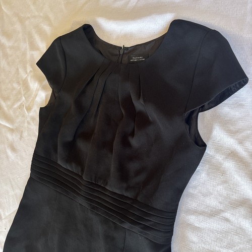 size 12 womens Black Evening Dress party work formal TAHARI ARTHUR LEVINE - Picture 8 of 16