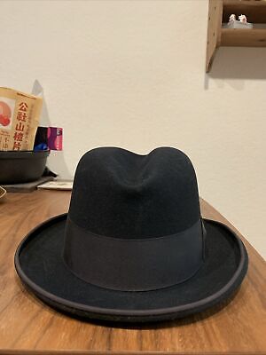 Vintage 1940/50's Black Homburg - Cavanagh Hats New York - 7 Vintage 1940/50's Black Homburg - Cavanagh Hats New York - 7