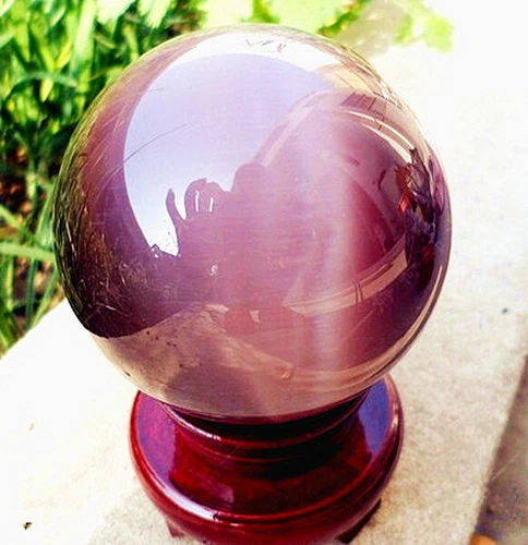 60/80MM Cat's Eye Crystal Ball Orb Sphere Healing ball Furnishing articles - Picture 17 of 39
