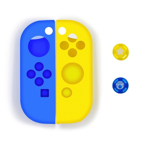 Silicone Soft Case For Nintendo Switch Oled Joy-con Skin Protective Cover Caps - Picture 9 of 70