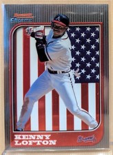 1997 Bowman Chrome INTERNATIONAL #54 Kenny Lofton Braves RARE USA FLAG PARALLEL