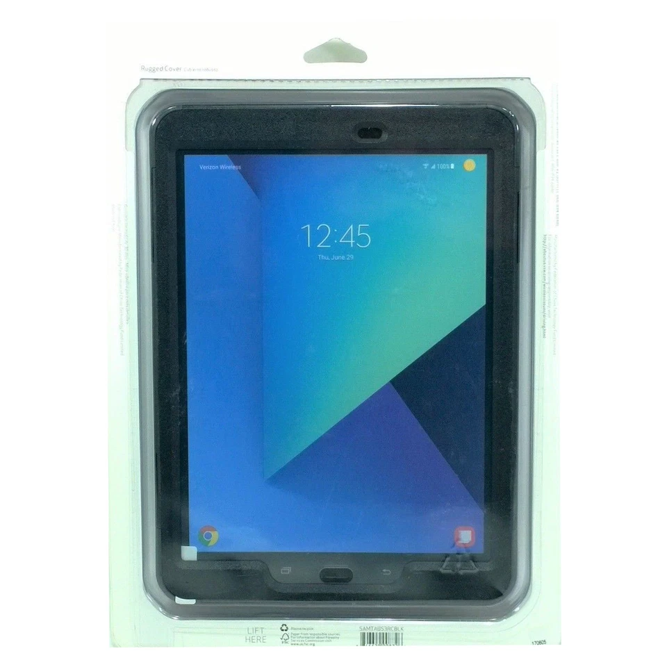 Verizon Rugged Built-In Screen Cover Protective Case For Samsung Galaxy Tab S3 - Image 2 of 4