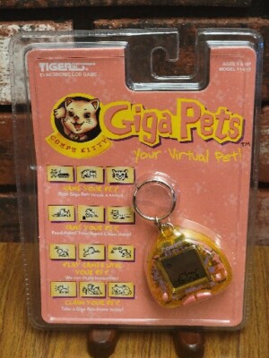 Giga Pets Compu Kitty Yellow New Unopened Sealed Original 1997 71-612 Tiger Toys