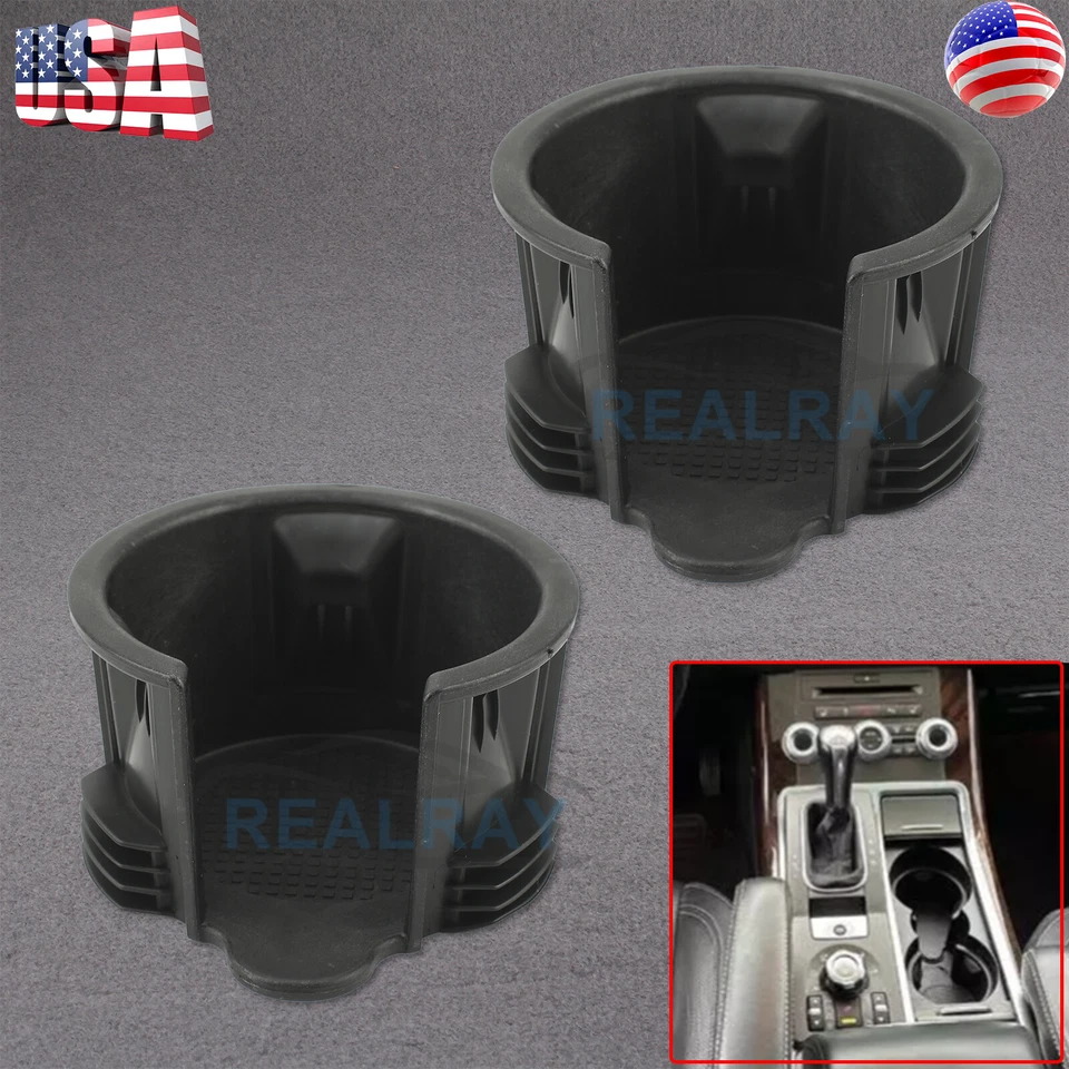 JUEGO DE INSERCIONES PORTAVASOS DEPORTIVO 2 PIEZAS PARA LAND ROVER RANGE ROVER LR2 LR3 LR4 LR087454 Foto 3 de 4