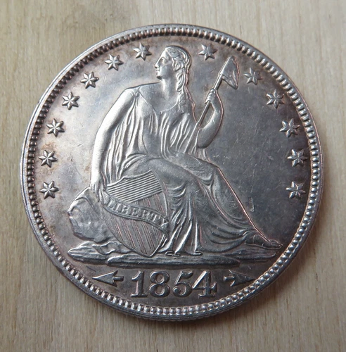 1854 - Seated Liberty Half Dollar - Type 4 - Arrows at Date - Slider UNC