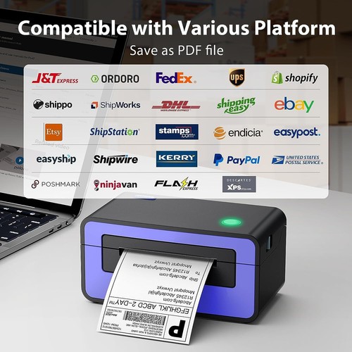 POLONO Shipping Thermal Label Printer 4X6 OPEN BOX - 第 4/6 張圖片
