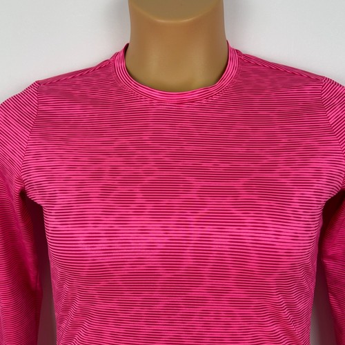 Nike Golf Dri Fit Long Sleeve Pullover Striped Animal Print Pink Womens Small S - Picture 2 of 12