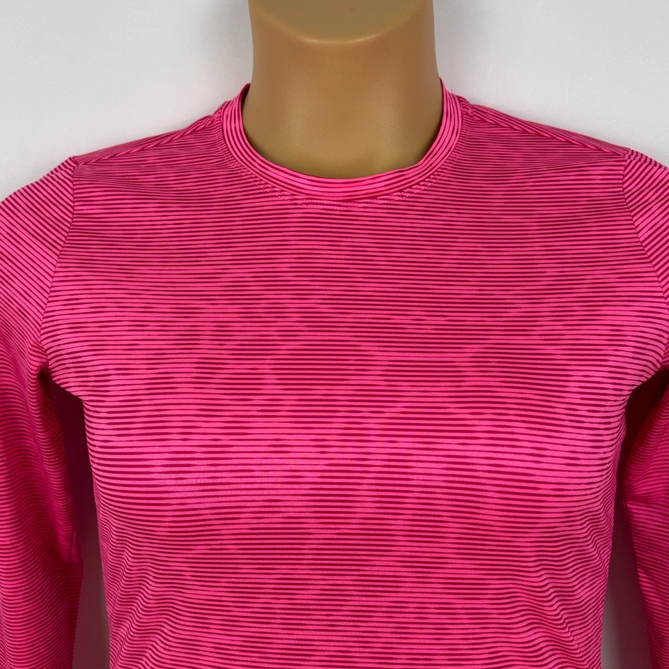 Nike Golf Dri Fit Pullover Manga Larga Rayas Estampado Animal Rosa Mujer Pequeño S Foto 2 de 4