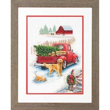 Dimensions Counted Cross Stitch Kit - Winter Ride Christmas