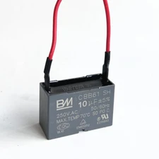 CBB61 10mfd 10uF 10 uF 250V AC 50/60Hz FAN MOTOR RUN Capacitor 2 WIRES US STOCK