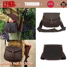 Tourbon Hunting Skeet Trap Ammo Storage Leather Cartridge Bag Shell Box Shooting