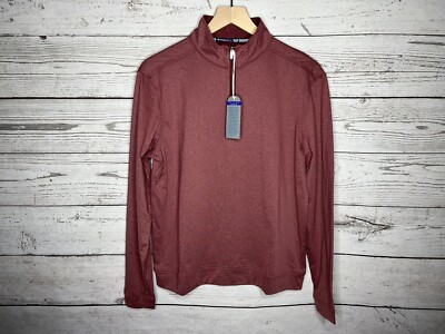 Southern Tide Mens Maroon Tide To Trail 1/2 Zip Logo Pullover Sweater Small NWT