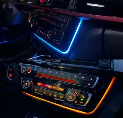 Per BMW F30 F31 F34 F80 F82 M3 M4 Illuminato AC Radio Trim Luce Ambiente LED