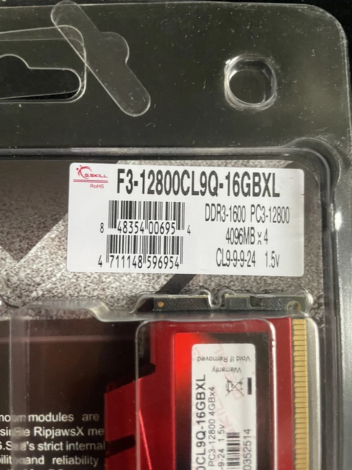 G.SKILL Ripjaws X Series 16GB (4 x 4GB) DDR3-1600 PC3-12800 - Image 4 of 4