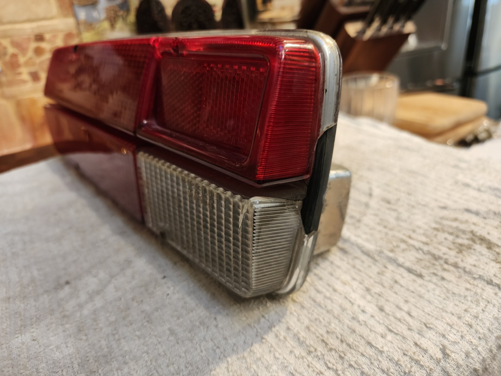 Tail lights assembly and lens,pair, Lamborghini Espada, De Tomaso, Fiat 124, etc