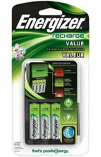 Energizer Recharge Value AA and AAA Battery Charger Comes With 4 AA Batteri