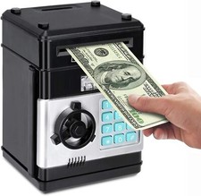 Automatic Roll Money Piggy Bank With Password High Capacity For Kids