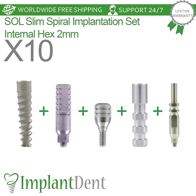 Straight Multi Unit 1.4 Prosthetic Slim Platform Kit Int Hex GDT® Compatible