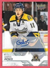 2018-19 Gabriel Denis Upper Deck CHL Rookie Auto - Shawinigan Cataractes