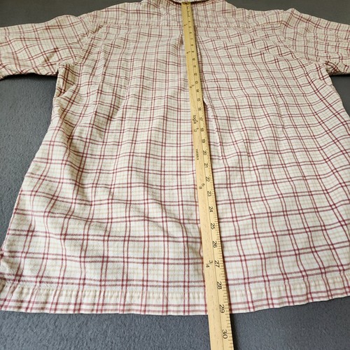 Timberland Weathergear Linen Shirt Mens Large Plaid Short Sleeve Cotton Y2K - Picture 15 of 15