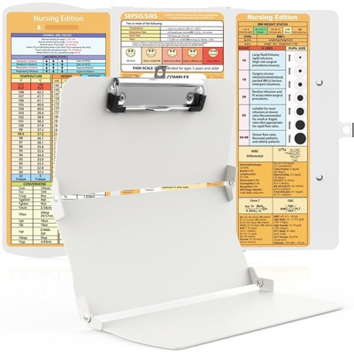Clipboards Nursing Clipboard Trifold Foldable, 3 Layers Aluminum Nurse Clipbo...