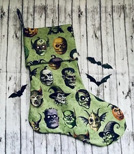 Horror Nightmares Creepy Christmas Creatures Stocking Handmade Spooky