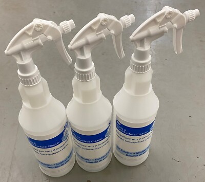 3X COMMERICAL GRADE 34 OZ. EMPTY PLASTIC SPRAY BOTTLE ADJUSTABLE GLASS SURFACE