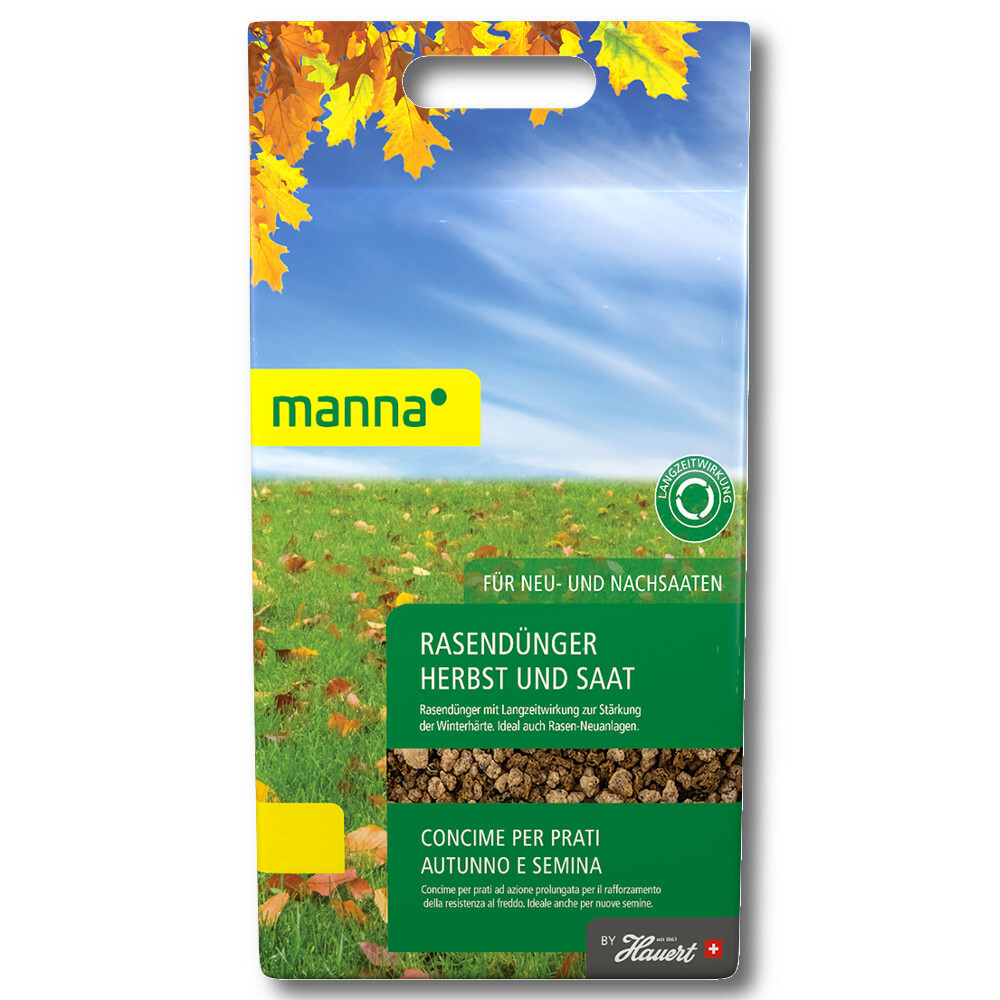Engrais pour gazon automne et graines Manna 5 kg pour pelouse fortifiée