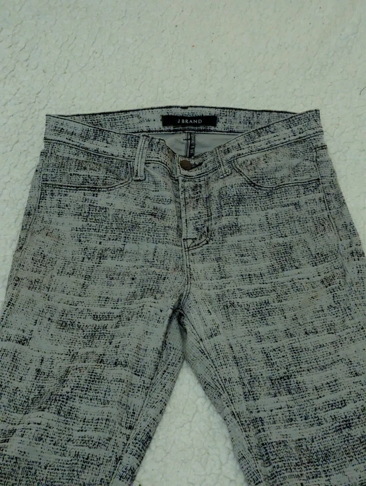 J Brand Super Skinny jeans Fog black white 28'' size 10 casual pants - Image 4 of 4