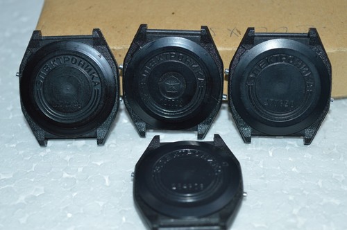 $ RARE SOVIET Russian WATCH ELEKTRONIKA 5 CASE BLACK bracelet Electronika parts - Picture 8 of 9