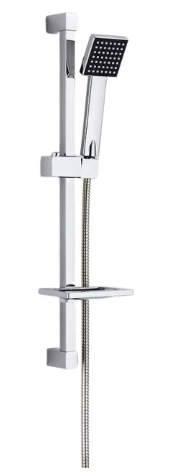 Shower Riser Chrome Square Slider Rail Bar Soap Dish Shower Handset Kit
Opens in a new window or tab