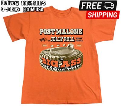Post Malone Big Ass Stadium Tour 2025 Orange All Size T-Shirt FA04