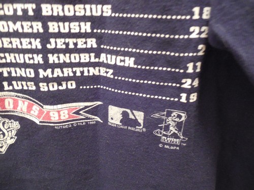 New York Yankees VTG 1998 MLB World Series Champions Shirt Lee Sport XL - Picture 10 of 10