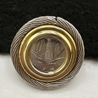 Vintage Mexican 10 Centavos Coin Earrings Gold Plated And Silver Plated Clip On — photo 5
