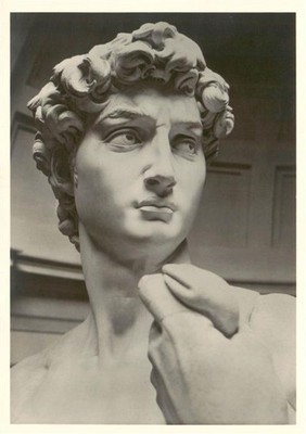 Florence FIRENZE IT Michelangelo David-with-the-Slingon Sculpture Statue Marble G