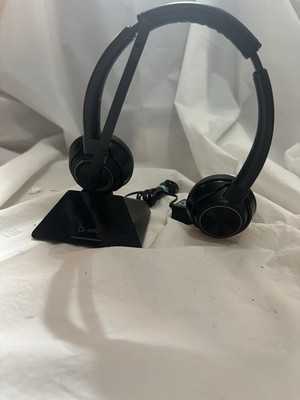Tested Plantronics Poly SAVI 8200 Wireless DECT Headset Active Noise Cancel Gda