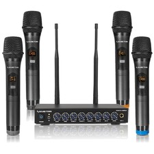 Karaoke Mixer System with 4 Handheld Mics -4MEGA
