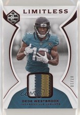 2018 Panini Limited Limitless Materials Ruby Spotlight 7/10 Dede Westbrook 03xg