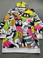 Members Only Looney Tunes Mens Large Multicolor All Over Print Pullover Hoodie