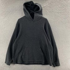 VINTAGE Polo Ralph Lauren Hoodie Mens 2XL Gray Heavyweight Cotton Pullover 90s